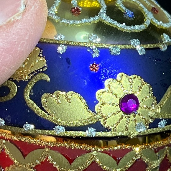 Valerie parr hill Fabergé style egg Christmas ornament - Picture 5 of 11